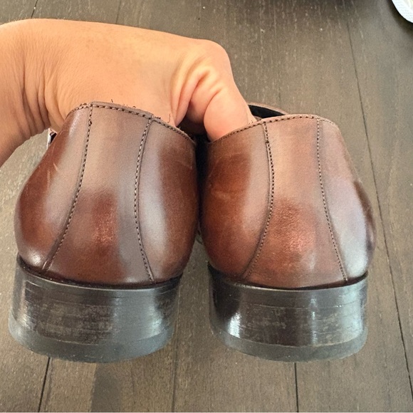 To Boot New York Grant‎ Brown Calf Double Monkstrap Shoes Brown Size 9.5 - Picture 9 of 10